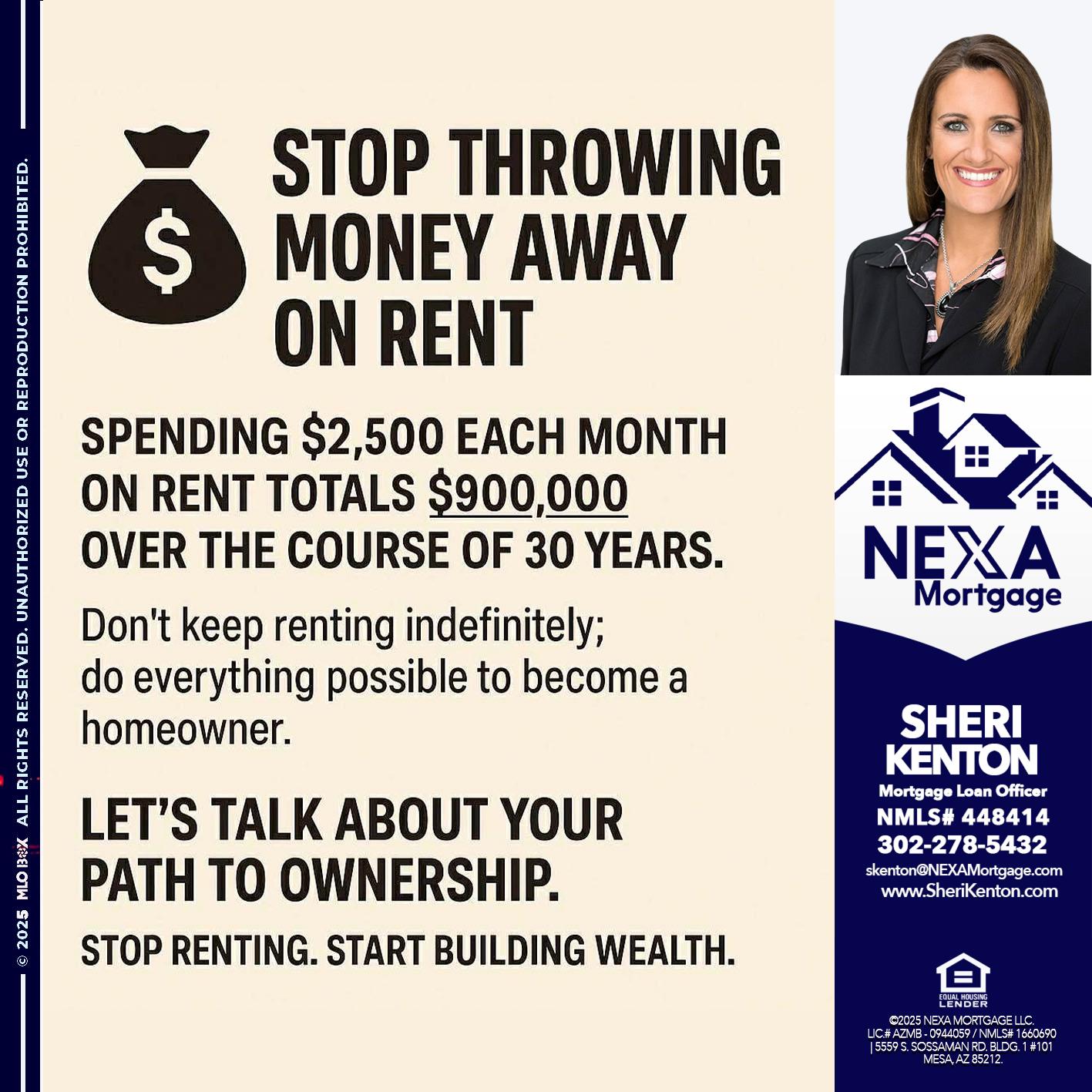 STOP THROWING - Sheri Kenton -Mortgage Loan Officer