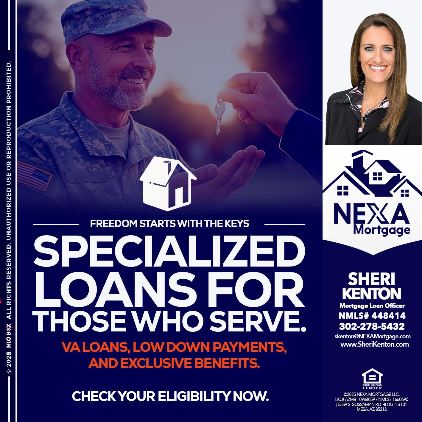 SPECIALIZED LOANS - Sheri Kenton -Mortgage Loan Officer