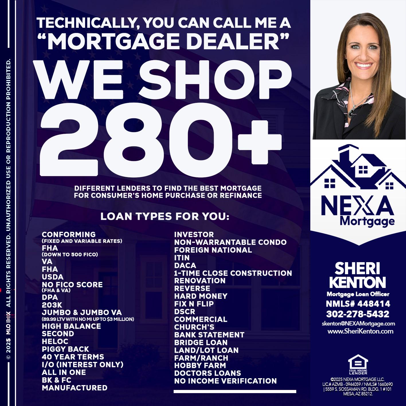 WE SHOP 280 + - Sheri Kenton -Mortgage Loan Officer