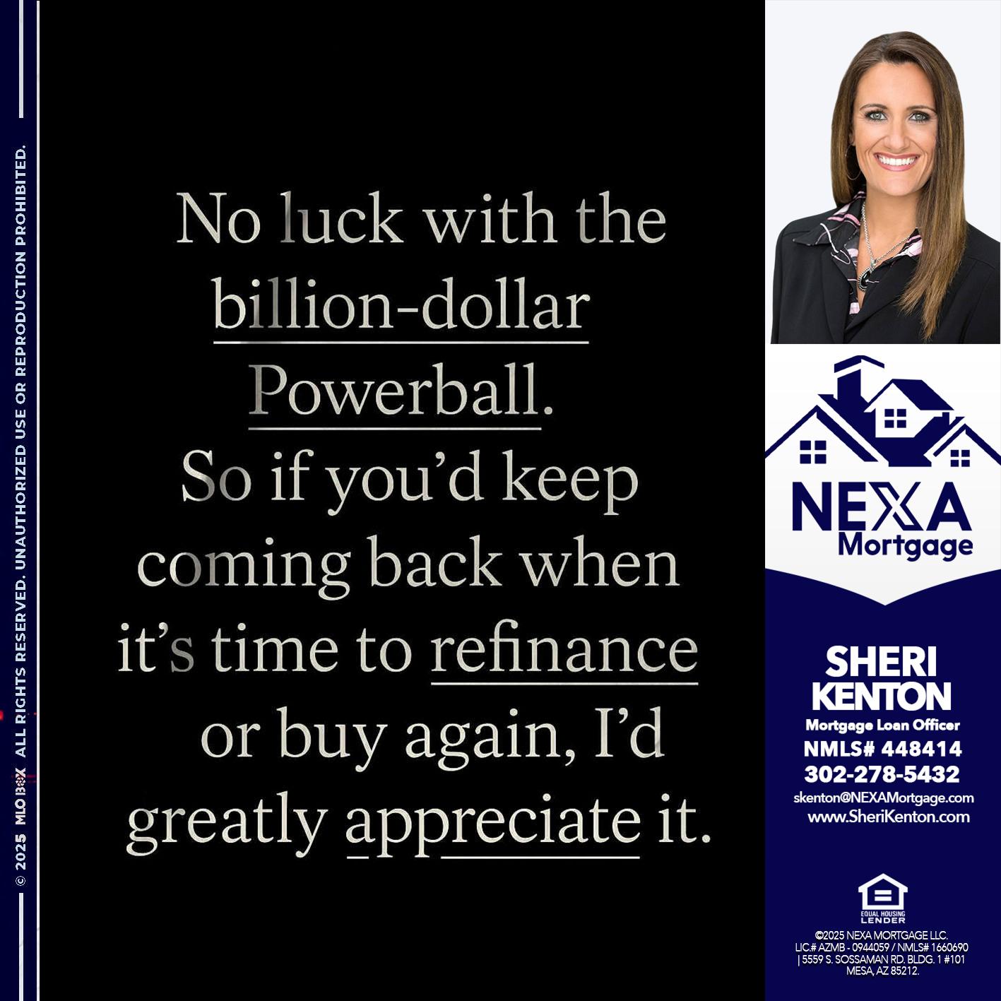 NO LUCK WITH - Sheri Kenton -Mortgage Loan Officer