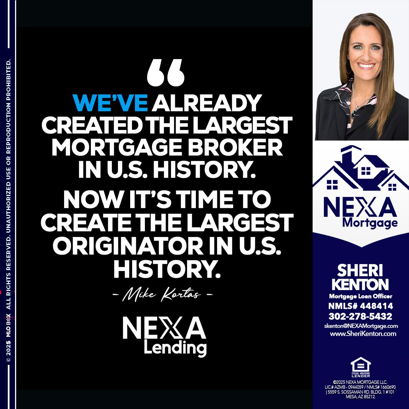 MIKE KORTAS - Sheri Kenton -Mortgage Loan Officer