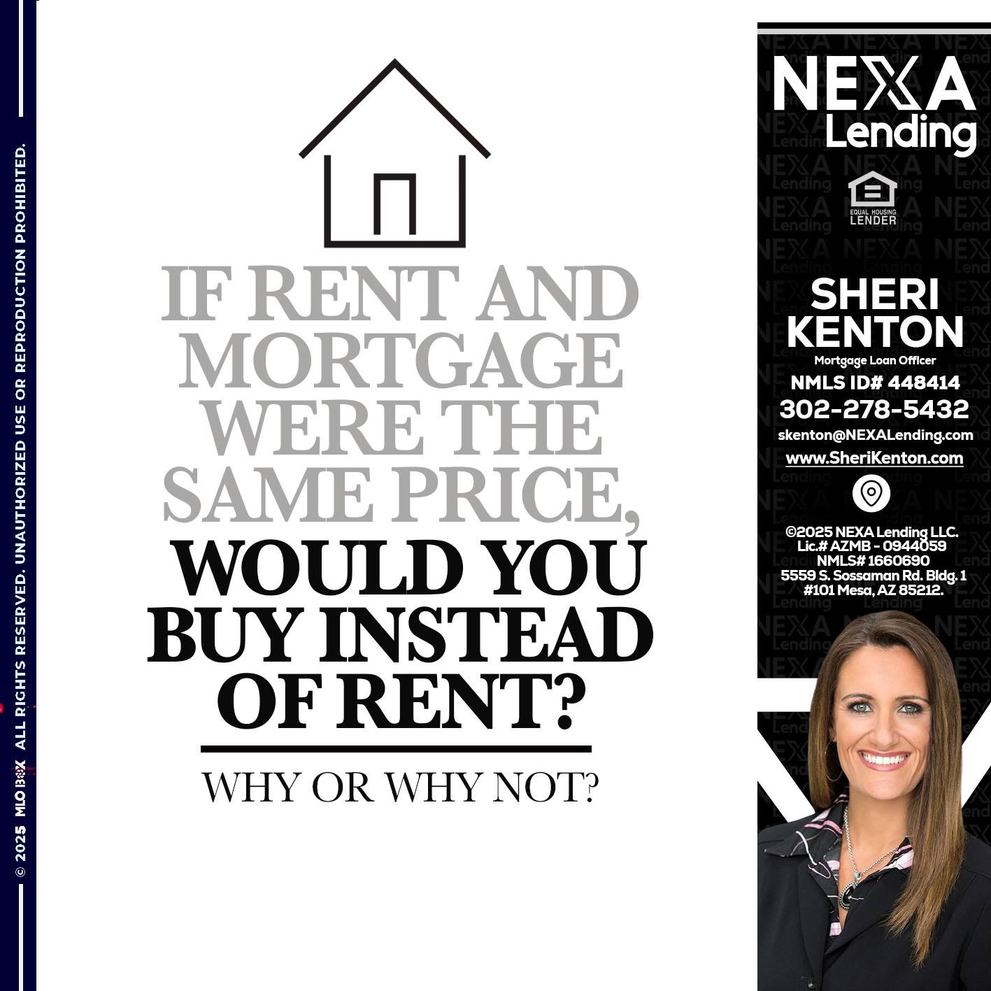 IF RENT - Sheri Kenton -Mortgage Loan Officer