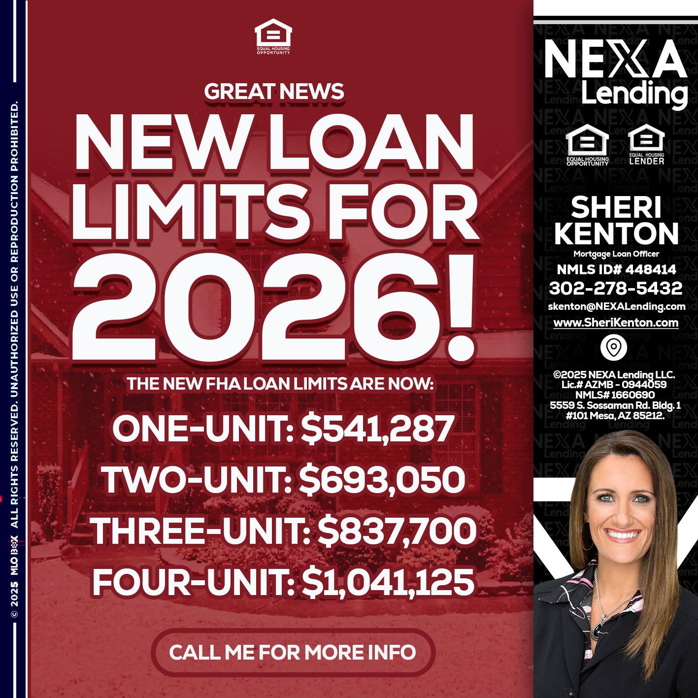 loan limits - Sheri Kenton -Mortgage Loan Officer