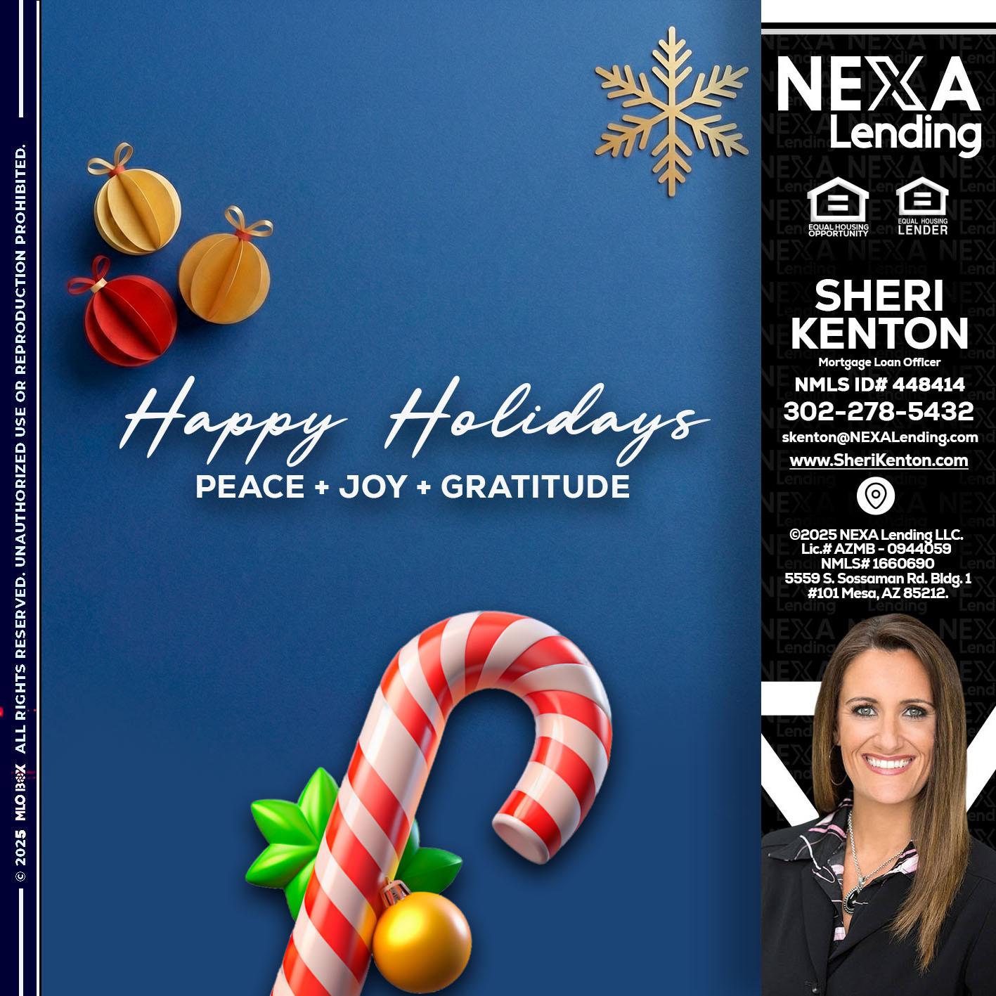 HAPPY HOLIDAYS - Sheri Kenton -Mortgage Loan Officer