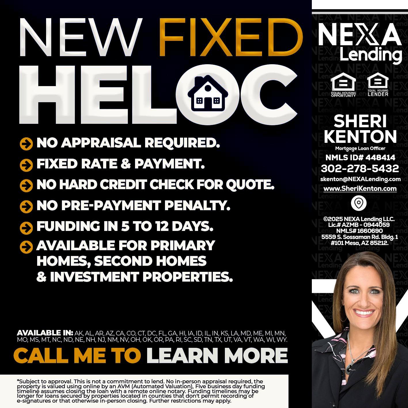 HELOC - Sheri Kenton -Mortgage Loan Officer