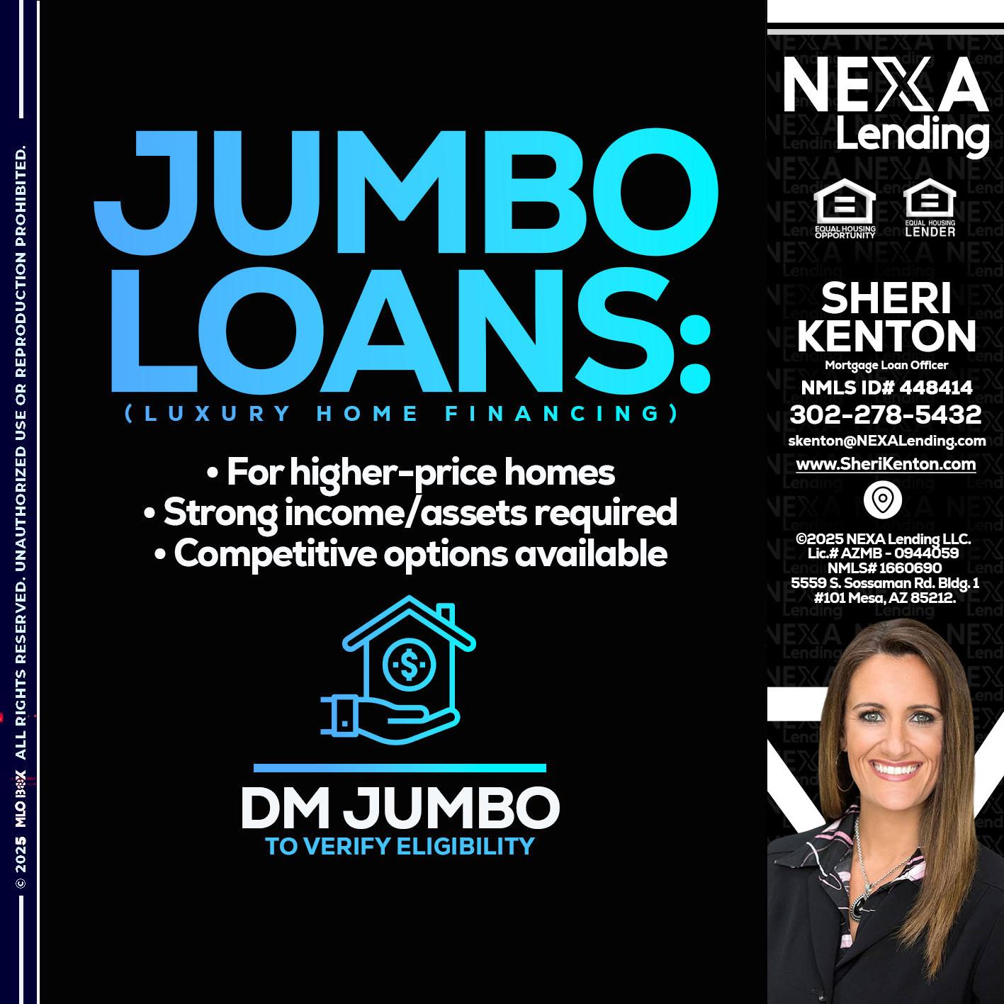 JUMBO LOANS - Sheri Kenton -Mortgage Loan Officer