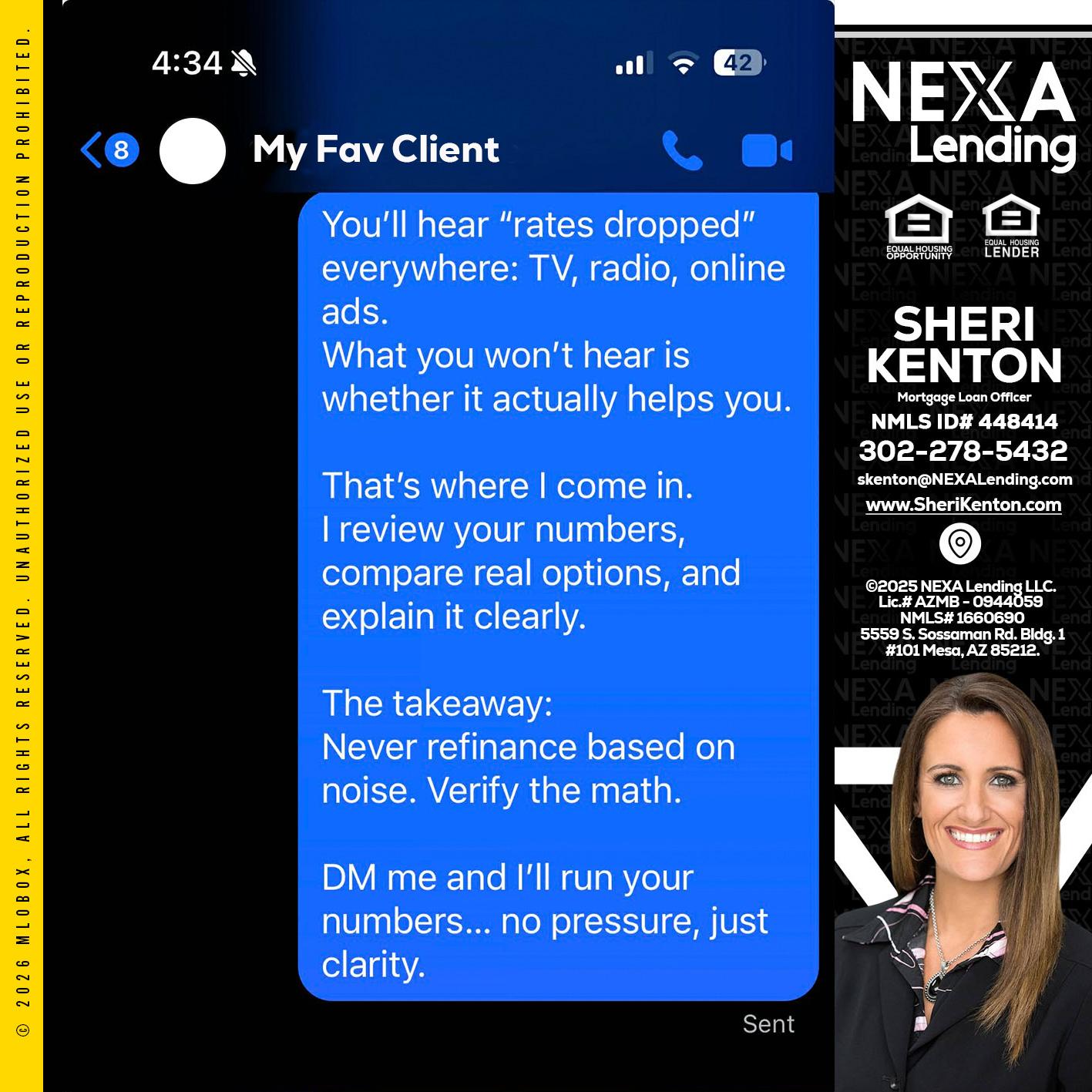 MY FAV CLIENT - Sheri Kenton -Mortgage Loan Officer