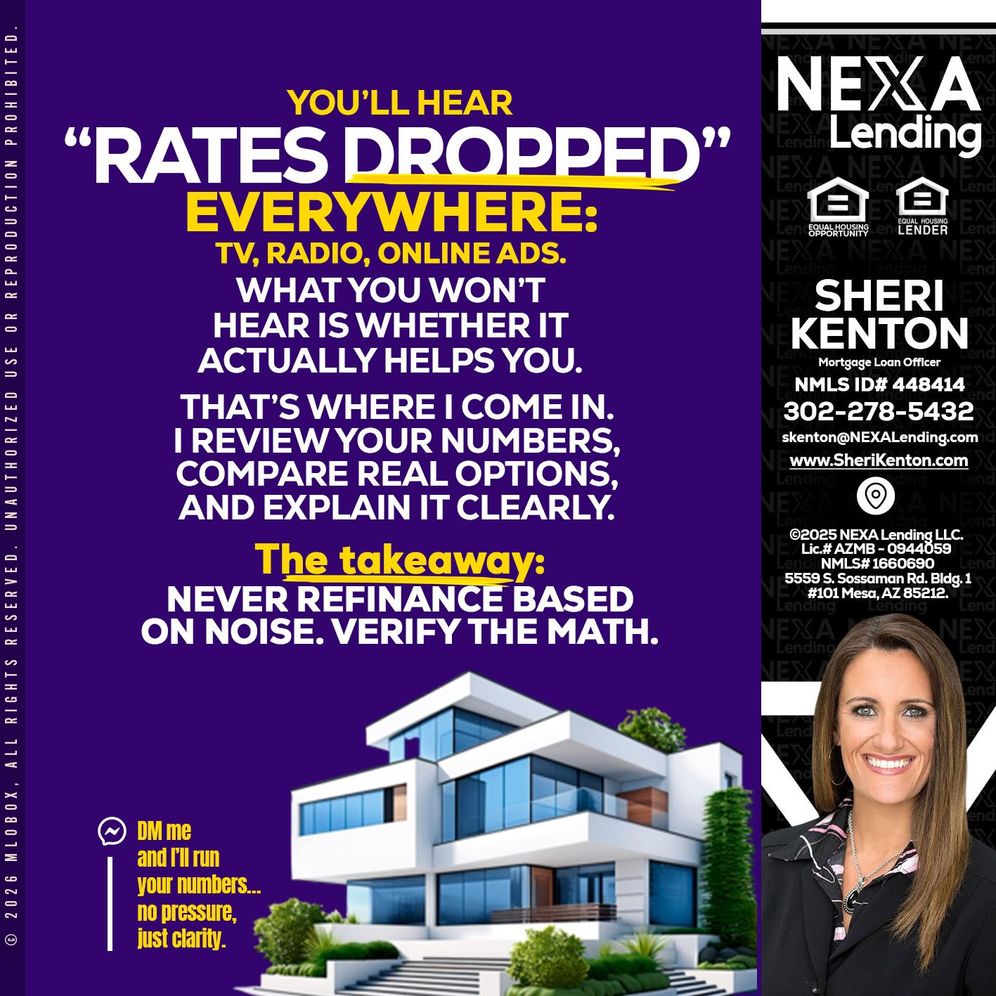 RATES DOPPED - Sheri Kenton -Mortgage Loan Officer