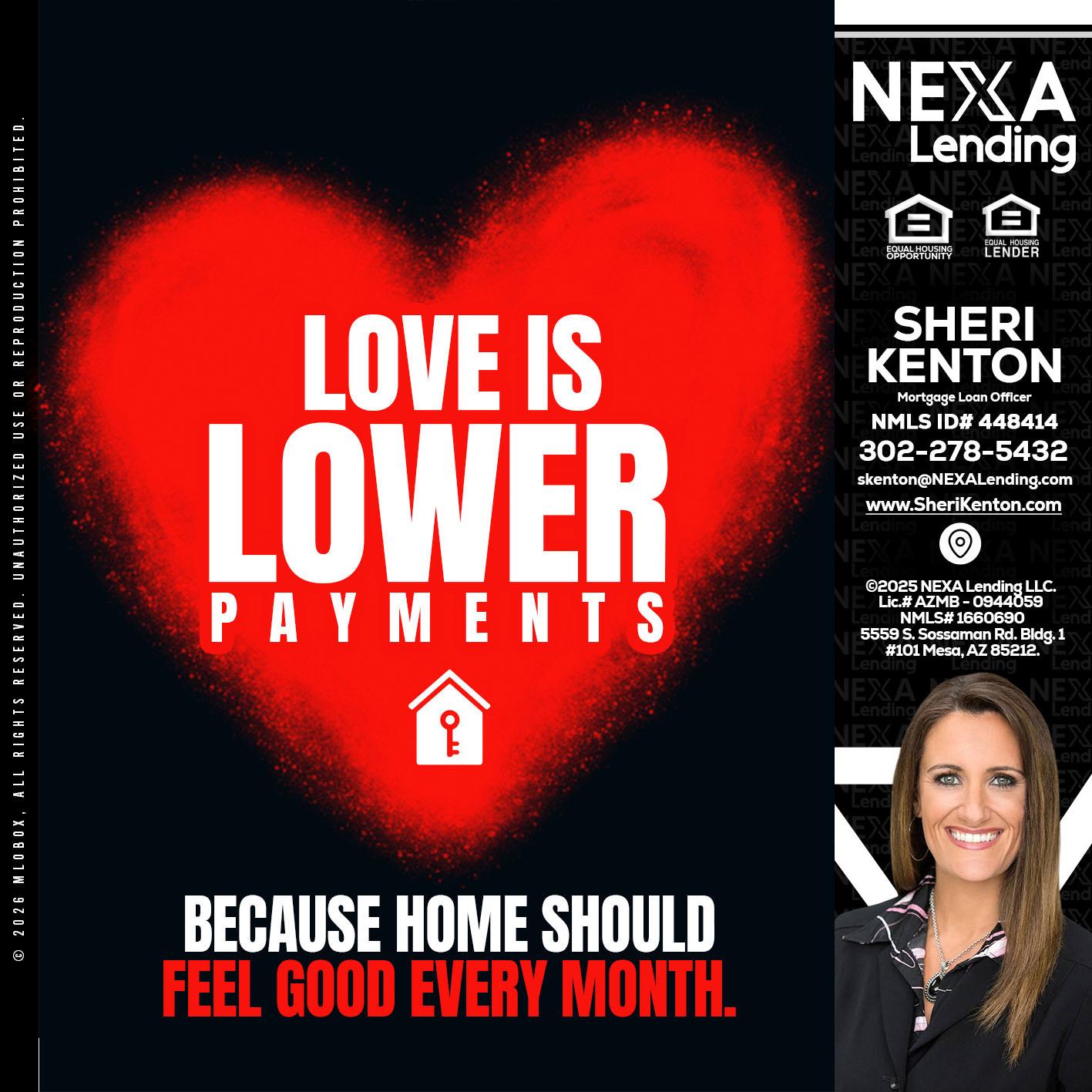 LOVE IS LOWER - Sheri Kenton -Mortgage Loan Officer