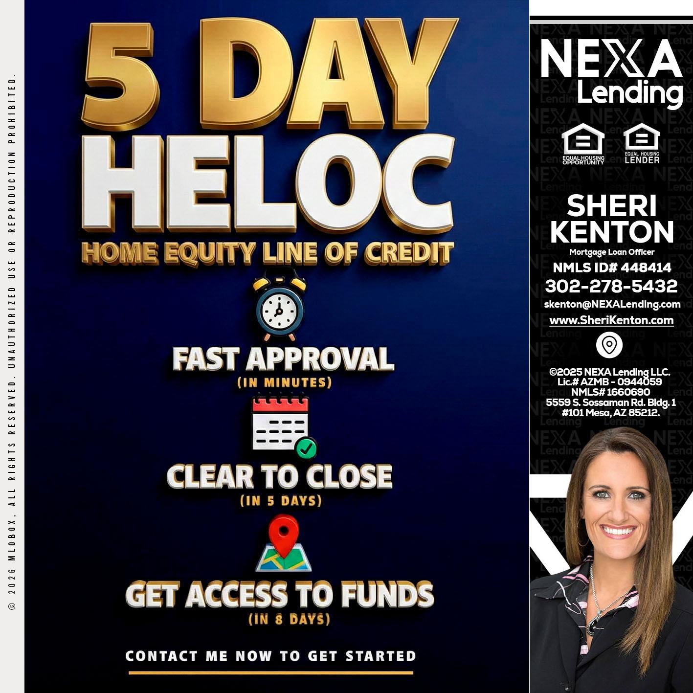 5 day hello - Sheri Kenton -Mortgage Loan Officer