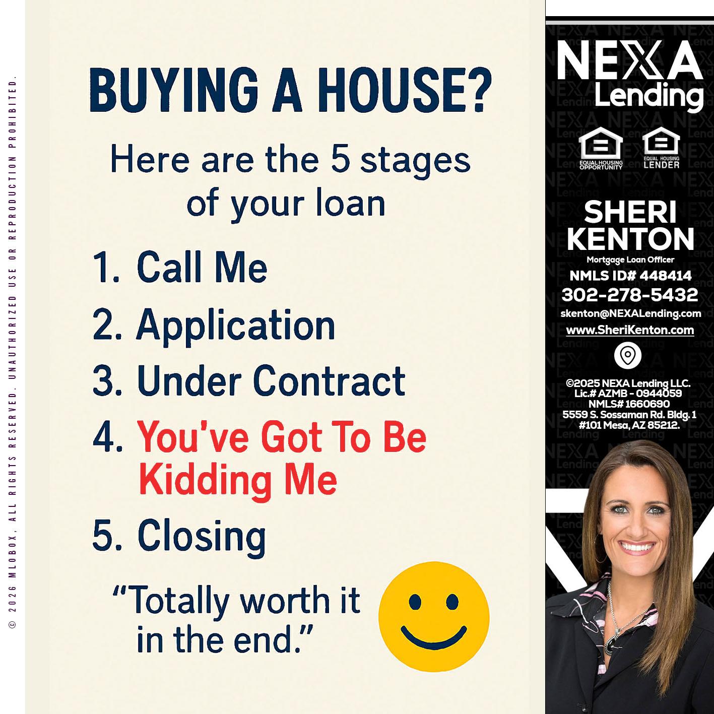 BUYING A HOUSE - Sheri Kenton -Mortgage Loan Officer