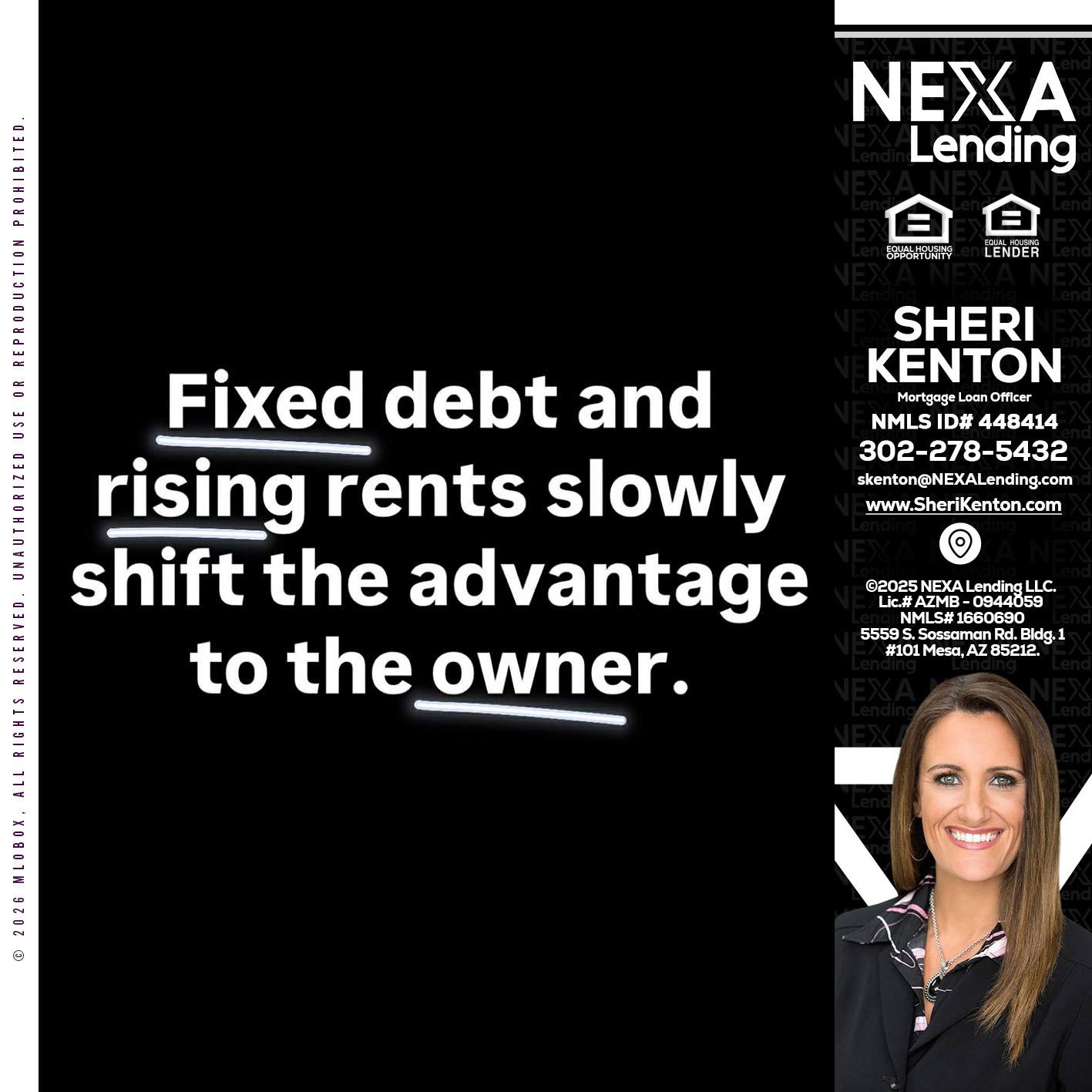 FIXED DEBT - Sheri Kenton -Mortgage Loan Officer