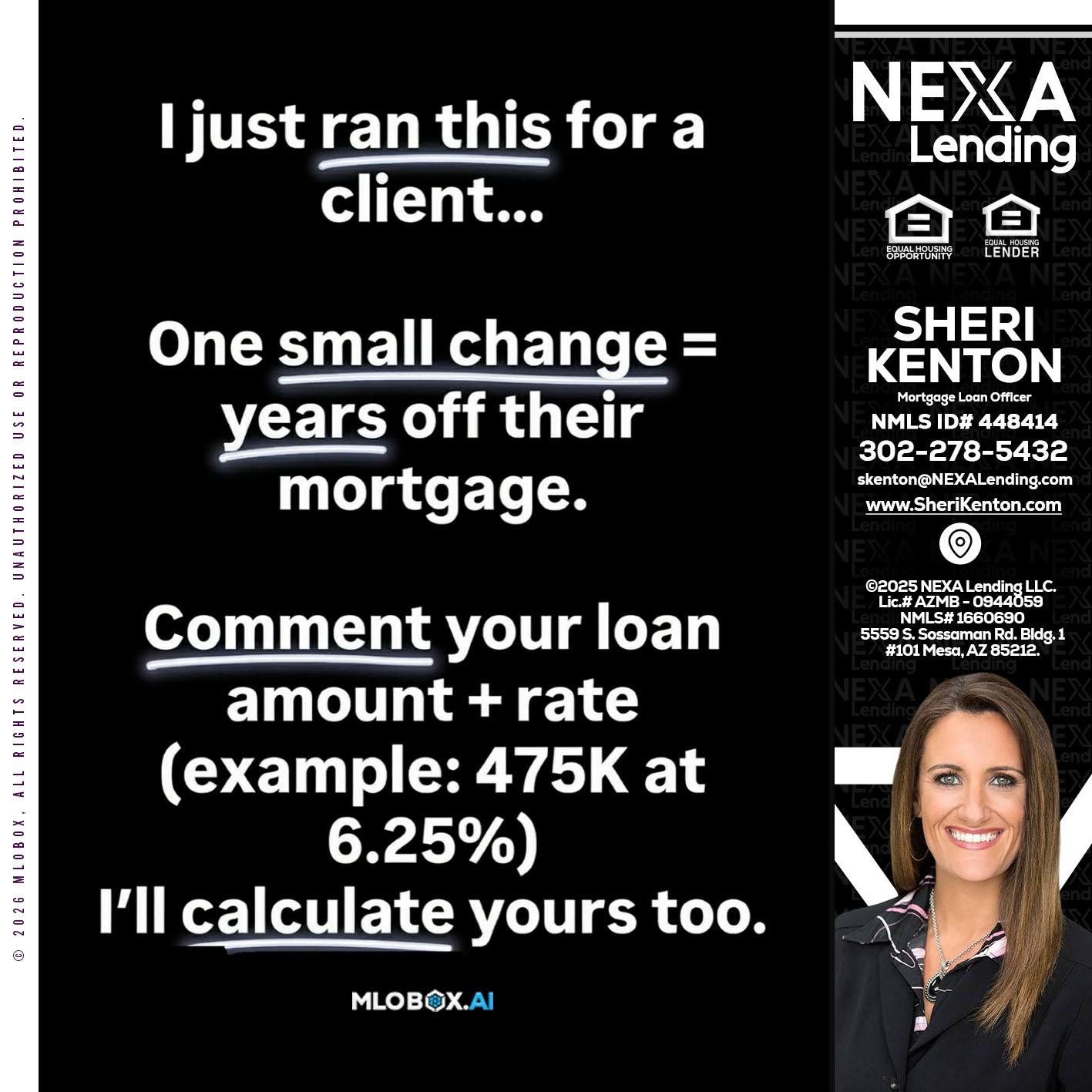 I JUST RAN - Sheri Kenton -Mortgage Loan Officer