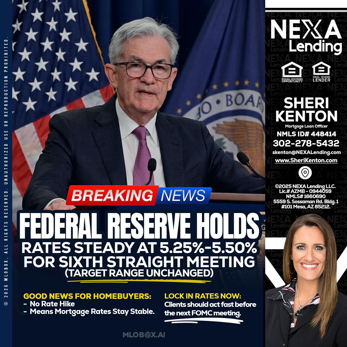 federal reserve - Sheri Kenton -Mortgage Loan Officer