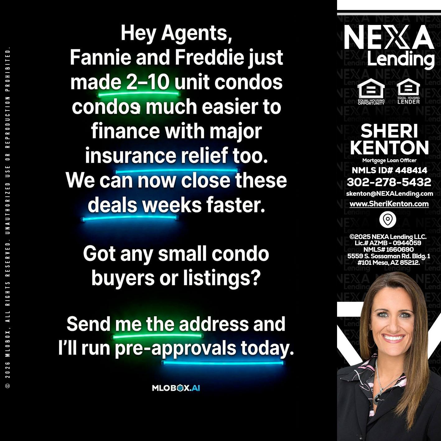 HEY AGENTS - Sheri Kenton -Mortgage Loan Officer