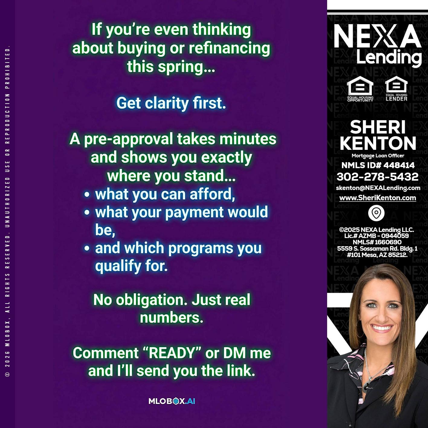 IF YOU THINKING - Sheri Kenton -Mortgage Loan Officer