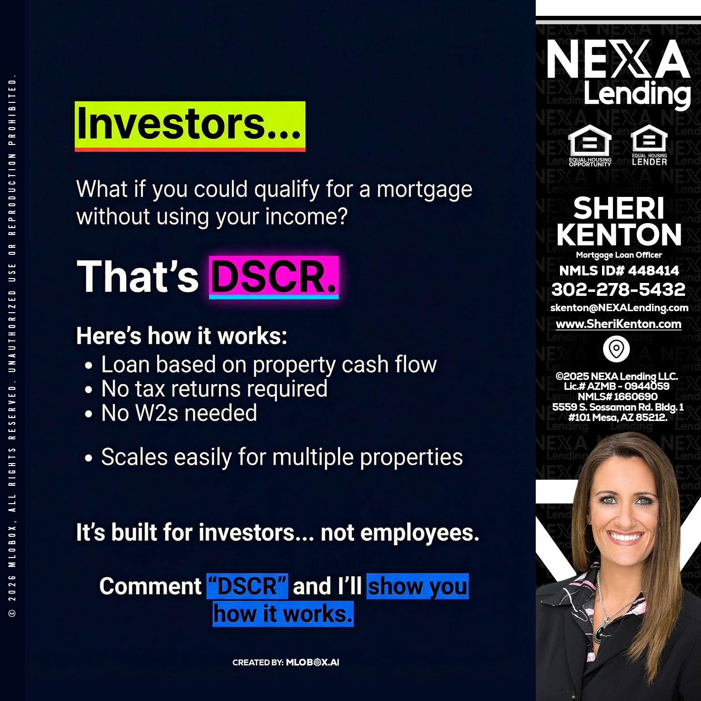 INVESTORS - Sheri Kenton -Mortgage Loan Officer