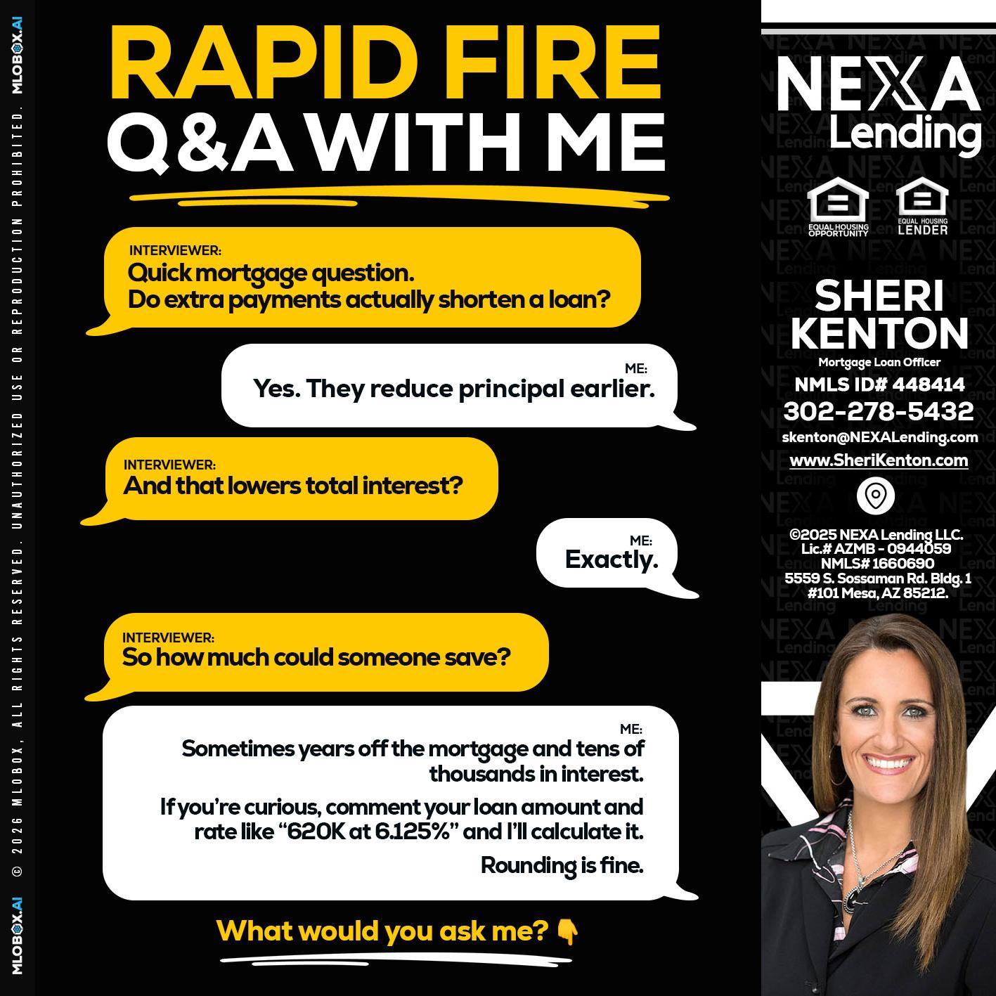 RAPID FIRE QA - Sheri Kenton -Mortgage Loan Officer