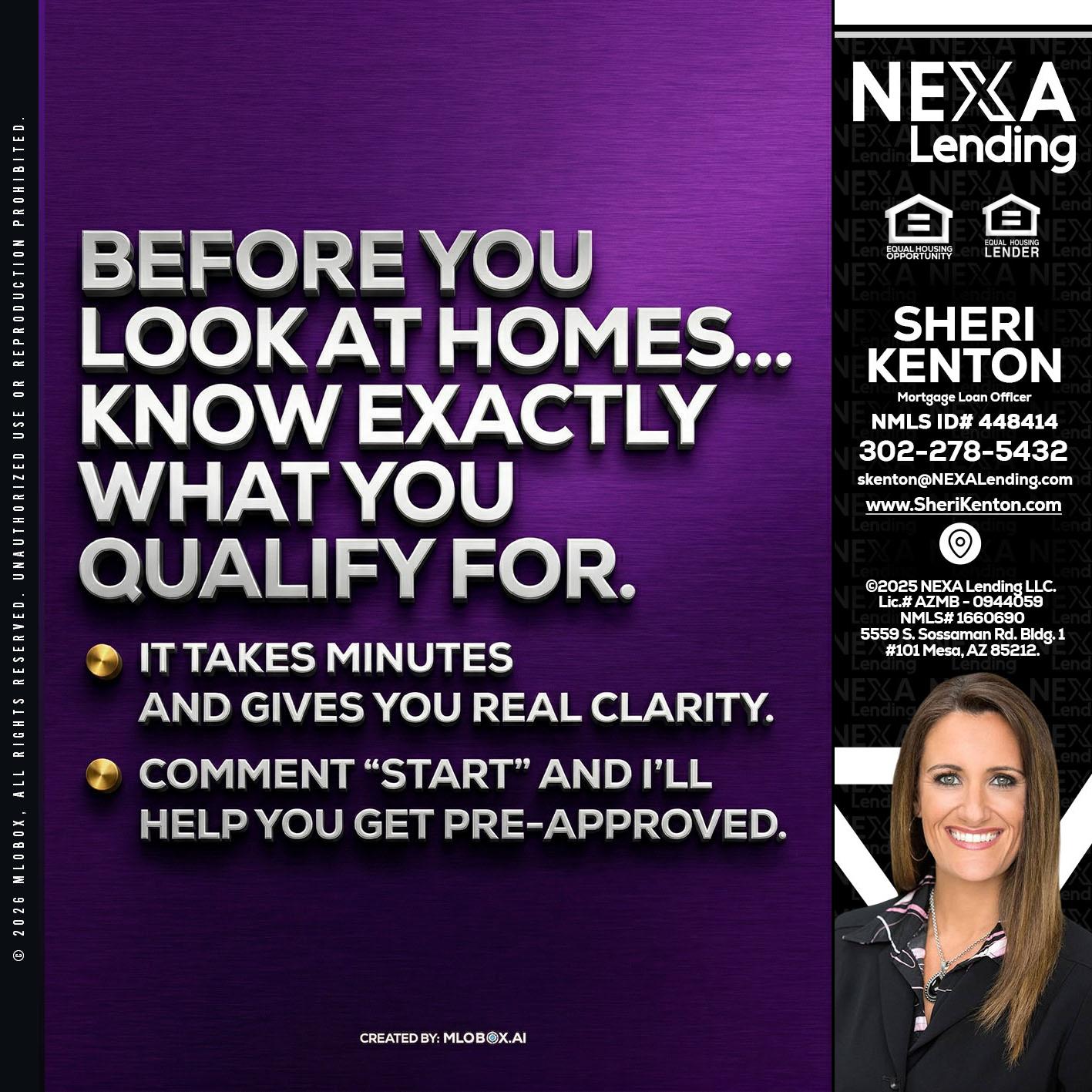 BEFORE YOU - Sheri Kenton -Mortgage Loan Officer