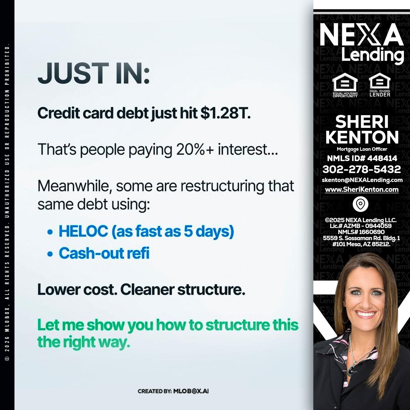 JUST IN - Sheri Kenton -Mortgage Loan Officer