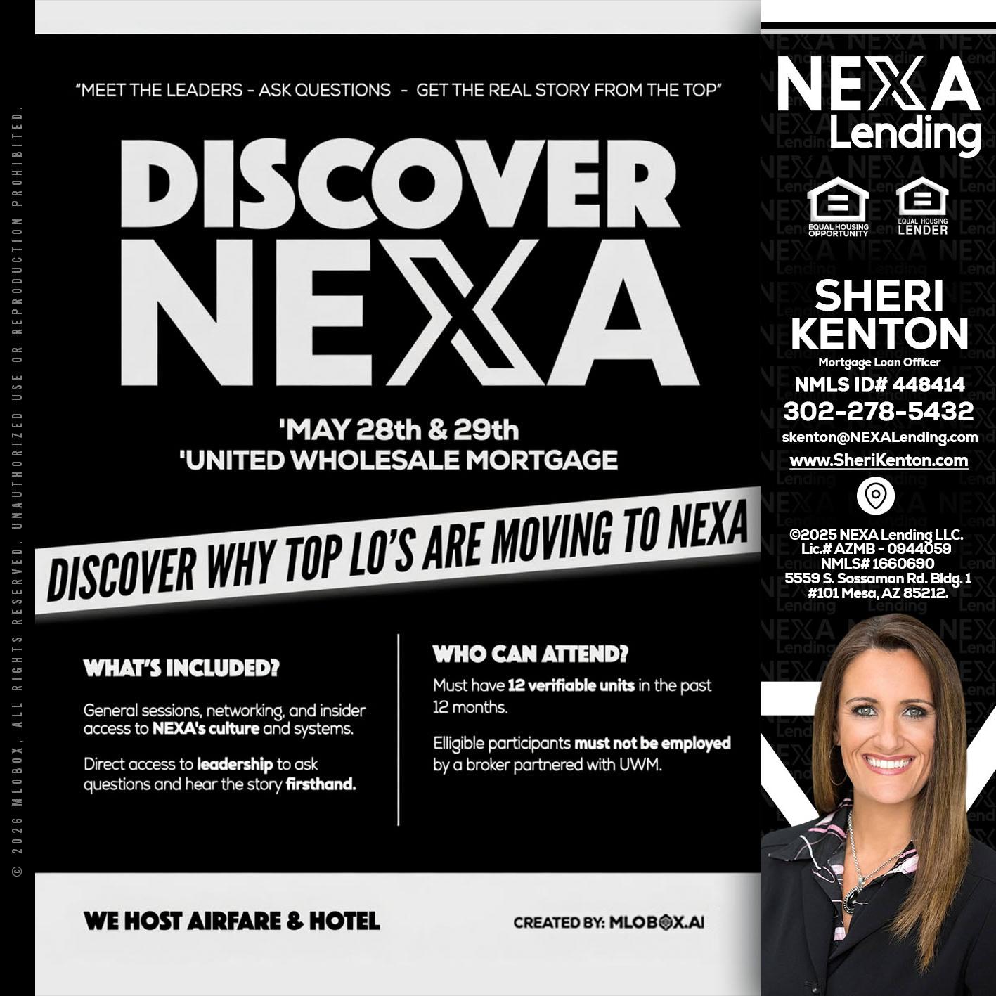 DISCOVER NEXA - Sheri Kenton -Mortgage Loan Officer