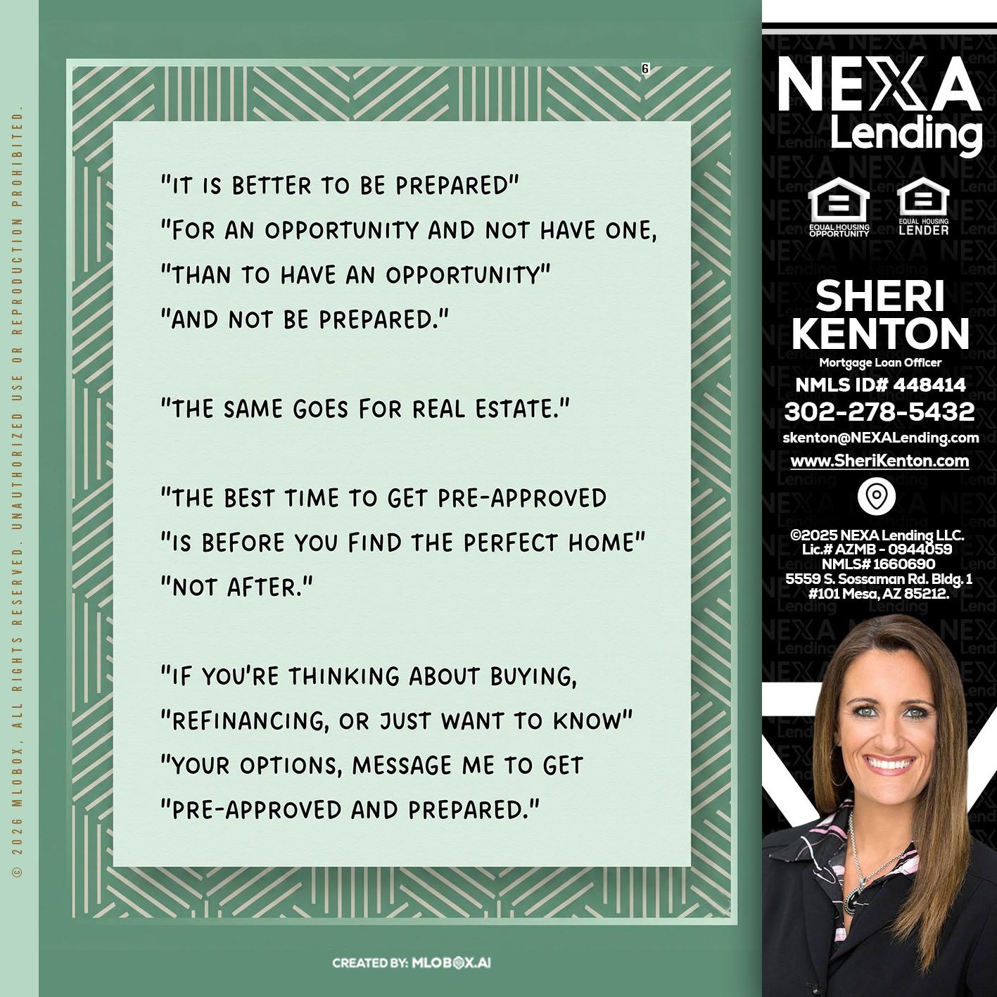 its better - Sheri Kenton -Mortgage Loan Officer
