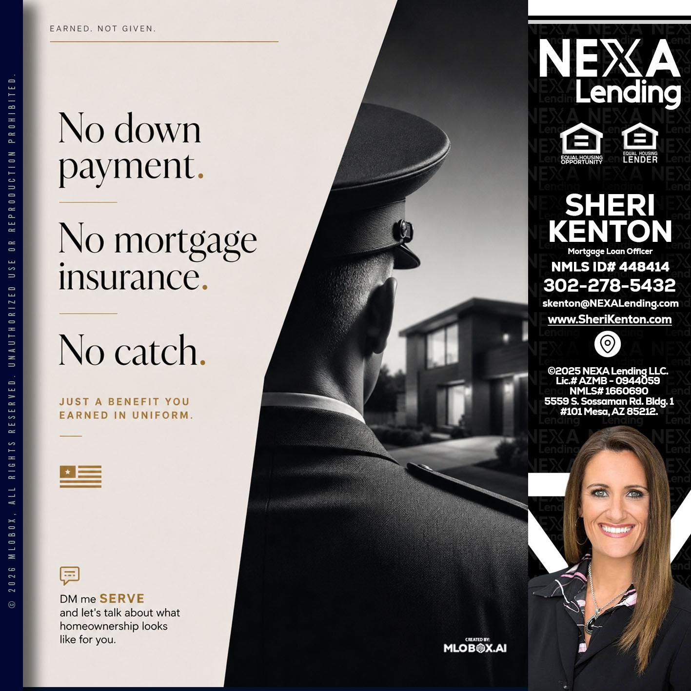 NO DOWN PAYMENT - Sheri Kenton -Mortgage Loan Officer