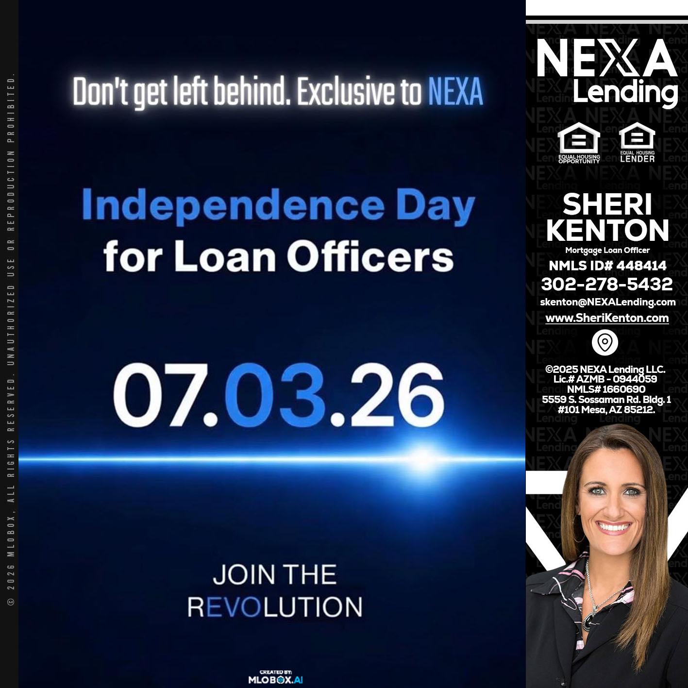 INDEPENDENCE DAY - Sheri Kenton -Mortgage Loan Officer