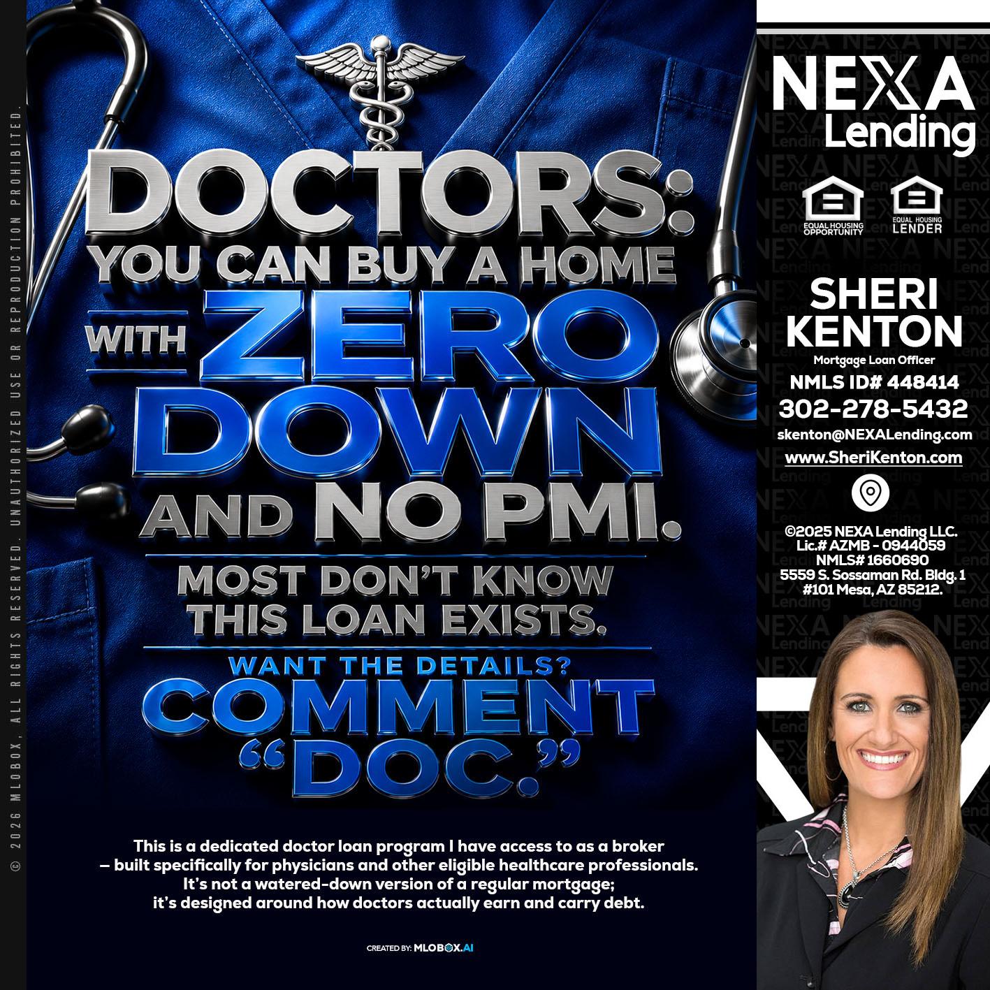DOCTORS YOU CAN BUY - Sheri Kenton -Mortgage Loan Officer