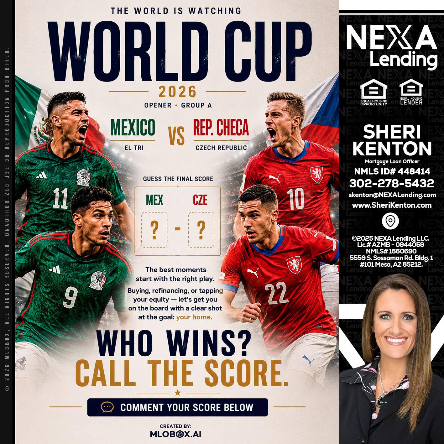 WORLD CUP 2026 - Sheri Kenton -Mortgage Loan Officer