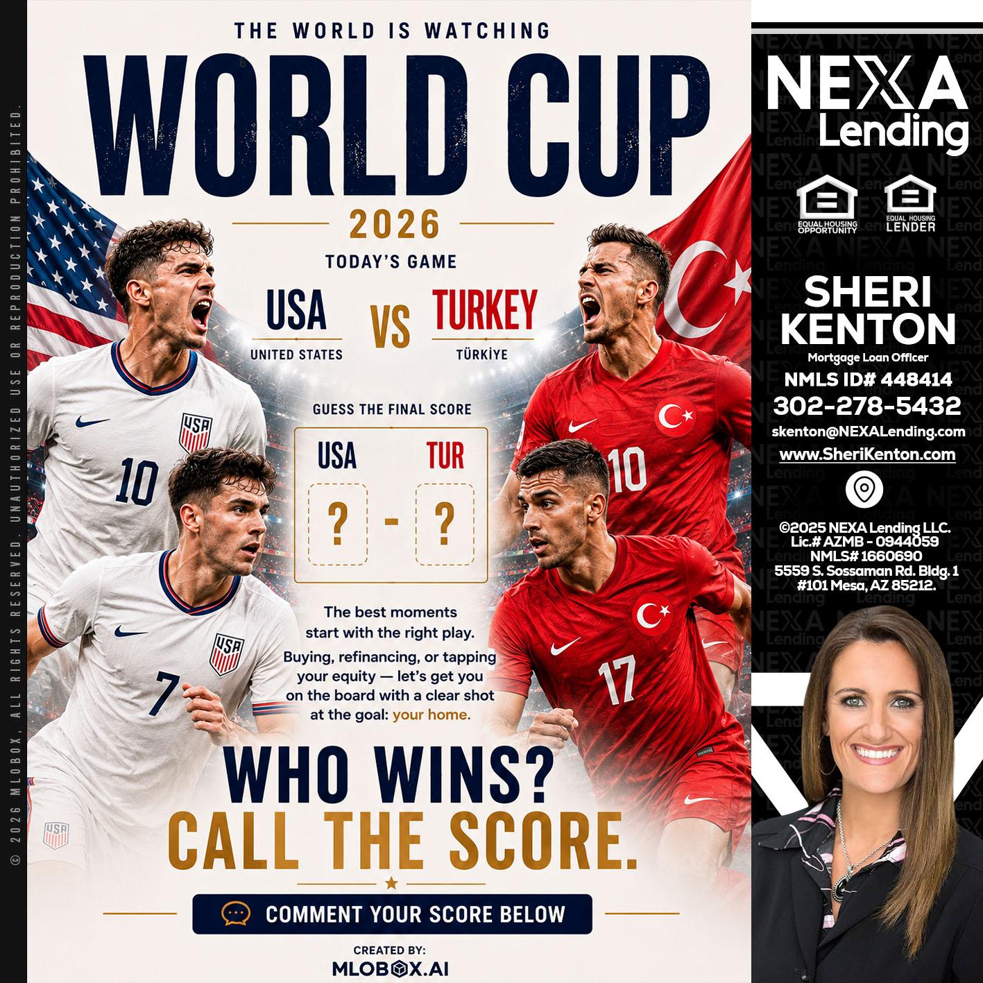 WORLD CUP 2026 - Sheri Kenton -Mortgage Loan Officer