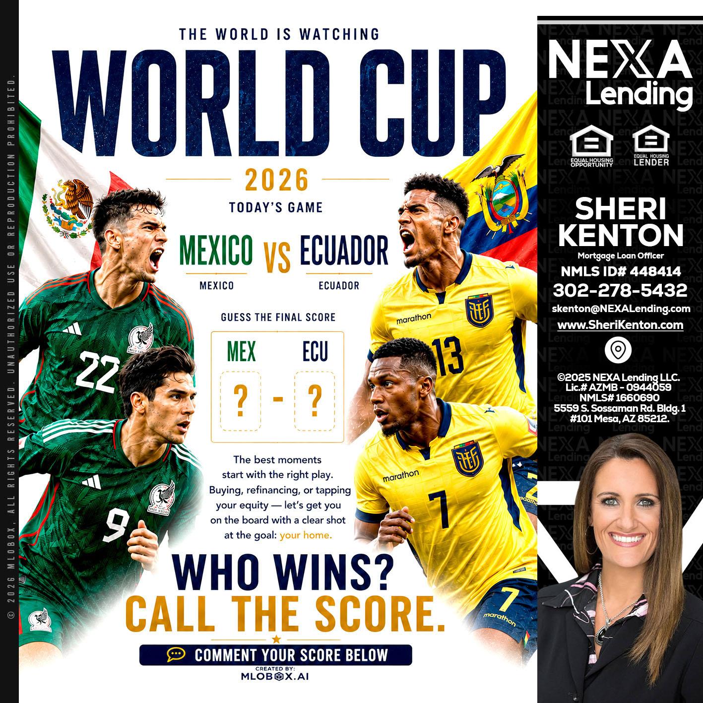 WORLD CUP 2026 - Sheri Kenton -Mortgage Loan Officer