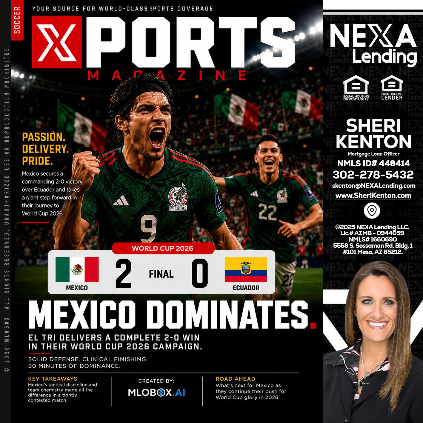 XPORTS MEX 2-0 ECUADOR - Sheri Kenton -Mortgage Loan Officer