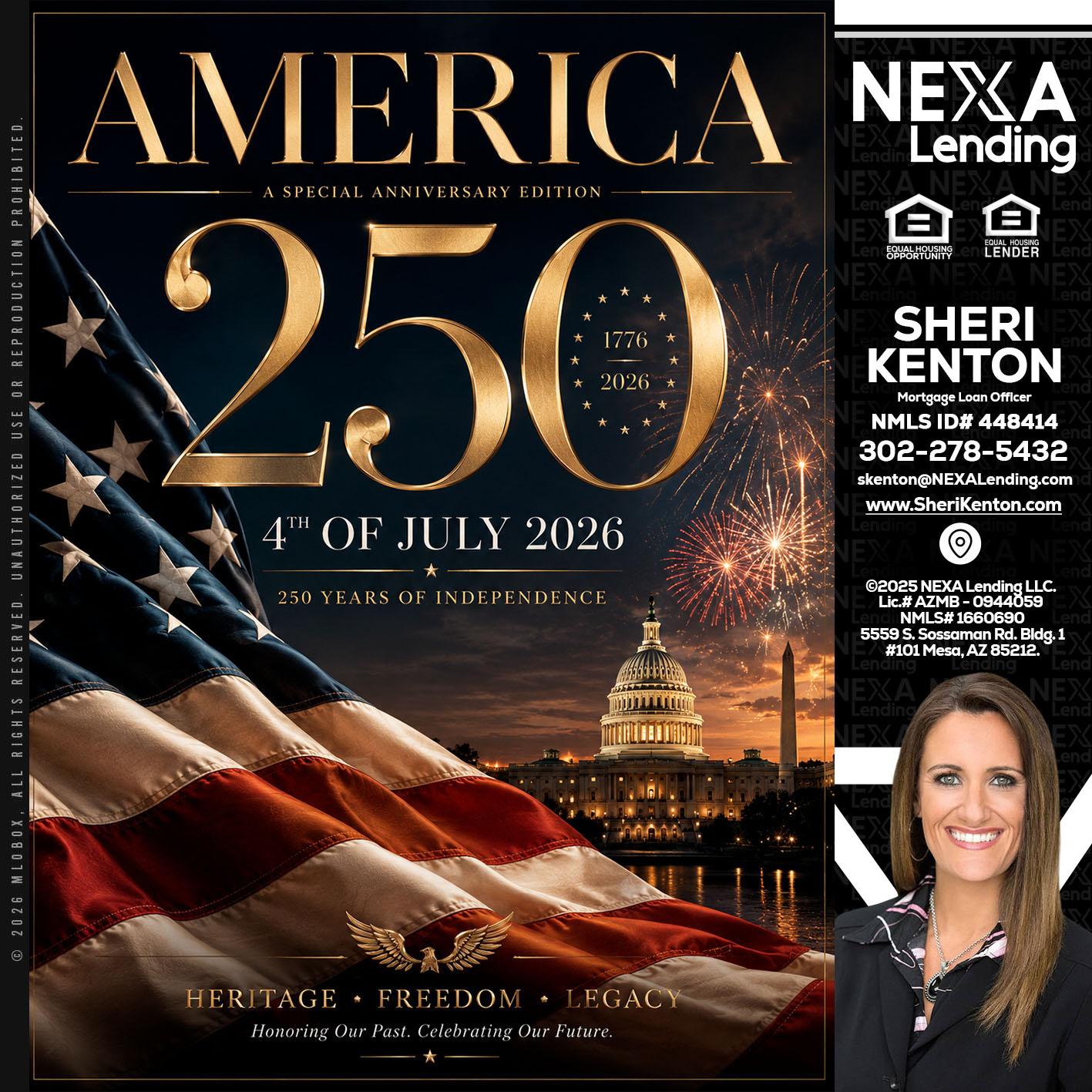 AMERICA 250 TH - Sheri Kenton -Mortgage Loan Officer