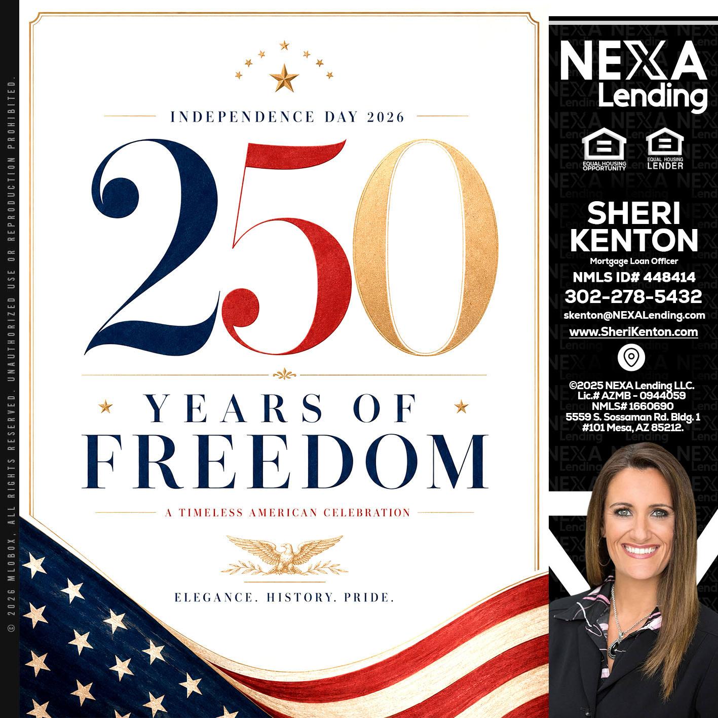 250 YEARS - Sheri Kenton -Mortgage Loan Officer