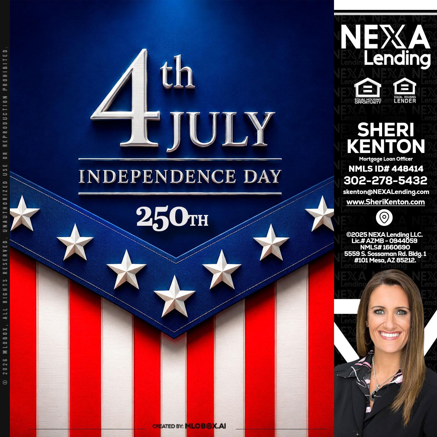 4th of july - Sheri Kenton -Mortgage Loan Officer