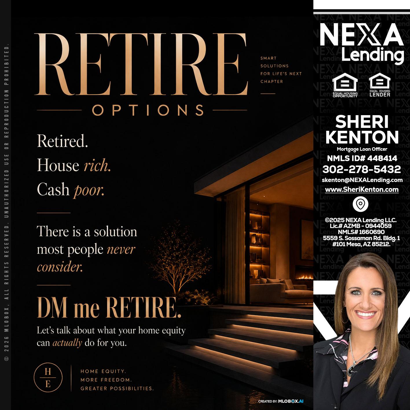 RETIRE LOANS - Sheri Kenton -Mortgage Loan Officer