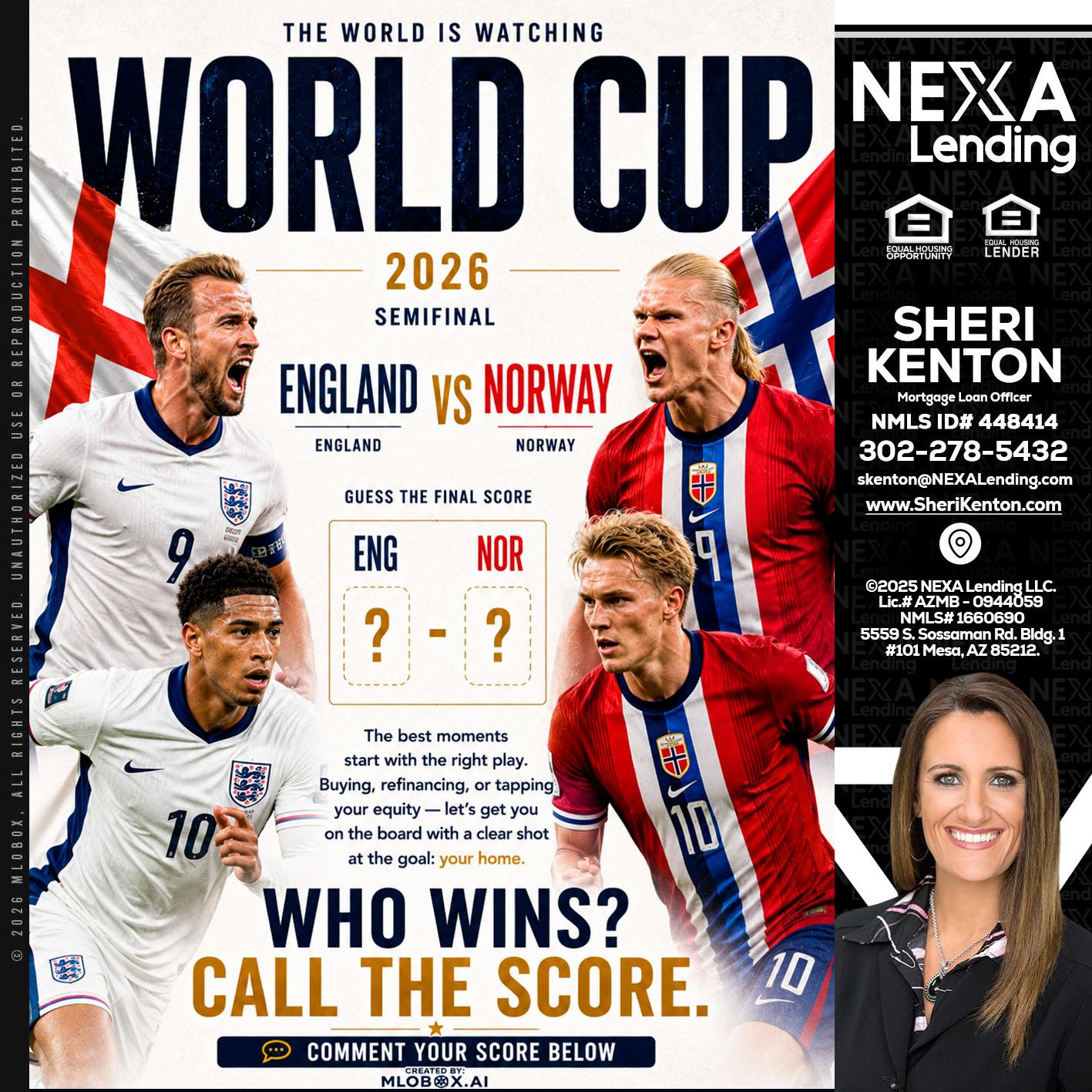 WORLD CUP 2026 - Sheri Kenton -Mortgage Loan Officer