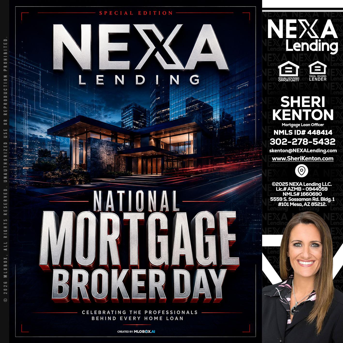 NATIONAL MORTGAGE BROKER DAY - Sheri Kenton -Mortgage Loan Officer