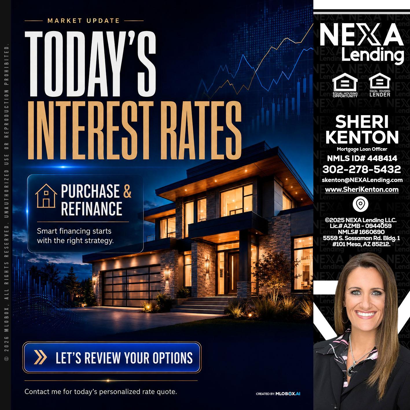TODAYS RATES - Sheri Kenton -Mortgage Loan Officer