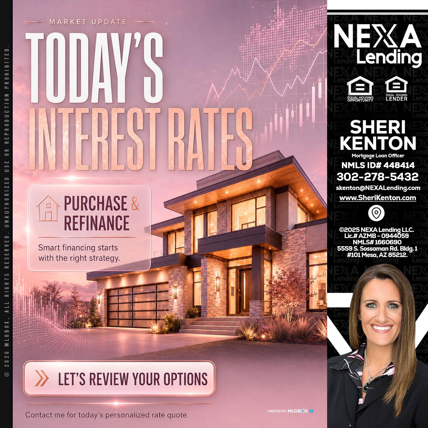 todays interest rates - Sheri Kenton -Mortgage Loan Officer