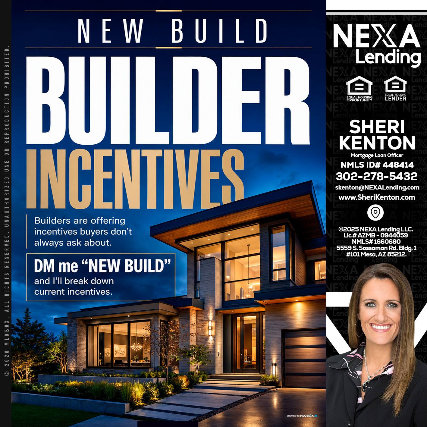 NEW BUILDER - Sheri Kenton -Mortgage Loan Officer
